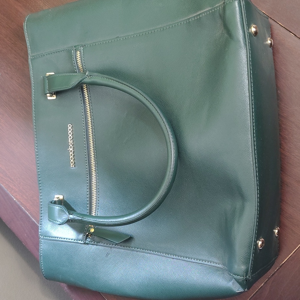 Roccobarocco Dark Green Tote Purse - Picture 8 of 9